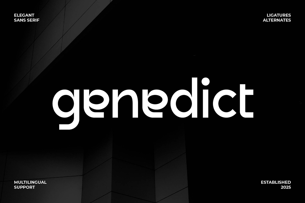 Genedict Premium Sans Serif Font, a Sans Serif Font by Artiveko (Photo 1 of 8)