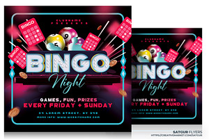 Bingo Flyer Template, a Flyer Template by Satgur Graphic Design