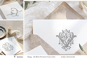 Antique Vintage Monogram Initial V, an Object Graphic by Antique Monograms (Thumbnail 3 of 4)