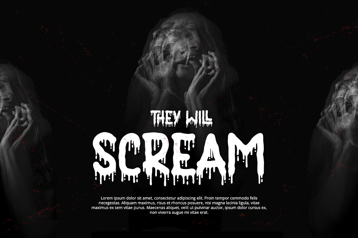 Nightmare - Horror Display Font, a Sans Serif Font by Alpaprana (Photo 4 of 10)