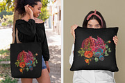 Ripened pomegranate and red roses, a Decorative Illustration by Matrioshka (Thumbnail 9 of 9)