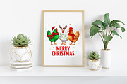 Merry Chickmas PNG, an Illustration by Craft Nest (Thumbnail 5 of 6)