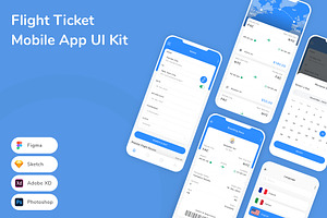 Flight Ticket Mobile App UI Kit