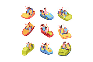 Roller coaster happy people, a Person Illustration by Things for designers