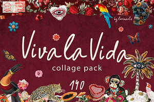 Viva la Vida: Collage Creator Pack, an Object Graphic by lerinartstudio