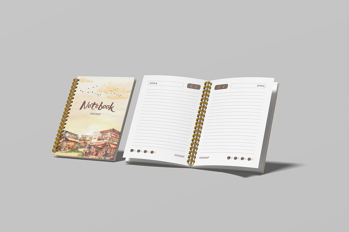 Notebook Mockup, a Books & Magazine Mockup by graphicsecond (Photo 4 of 7)