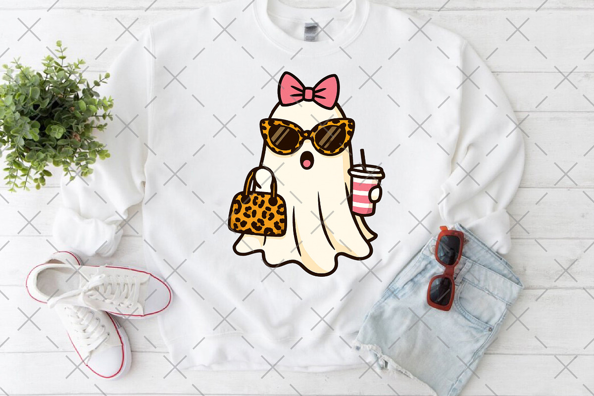 Ghost Leopard Coquette Halloween Png, an Illustration by Craft Nest (Photo 5 of 6)