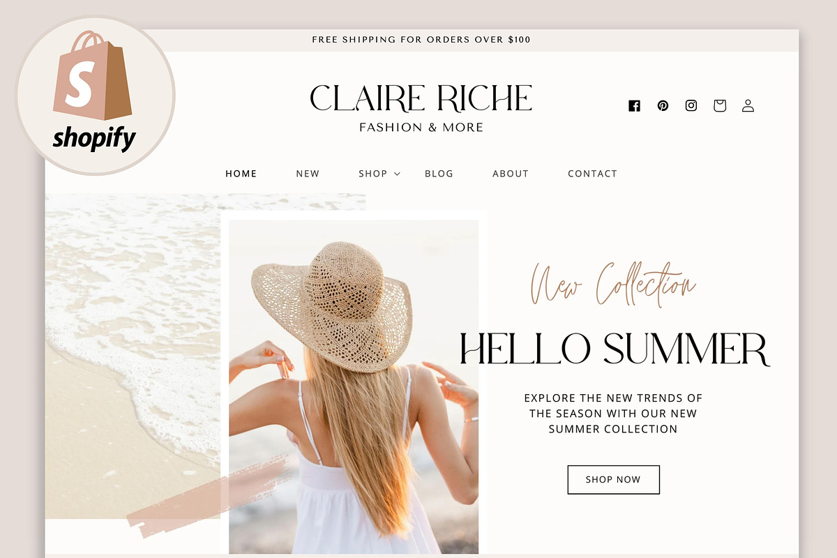 Aesthetic Shopify Theme Design, a Templates & Theme by DeeBeeDesign (Photo 1 of 9)