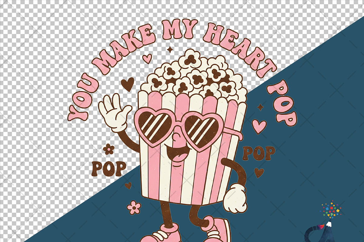 You Make My Heart Pop Design Png, an Illustration by Creative Art (Photo 6 of 6)