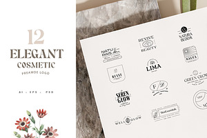 Elegant Cosmetic Logos, a Branding & Logo Template by Jiwstudio