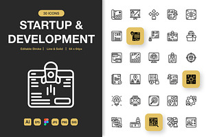 Startup and Development Icons, an Icon by Spacepixel Creative