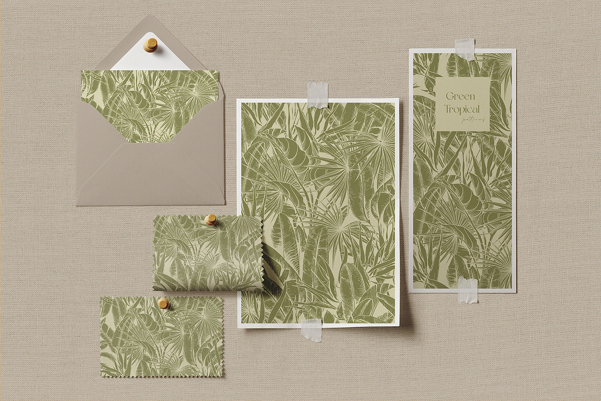 Green Tropical Patterns, a Pattern Graphic by Jeanna Draw (Photo 2 of 13)