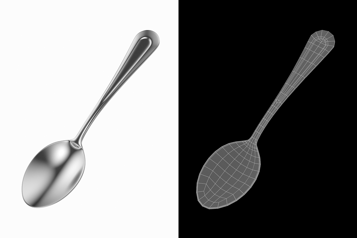 Tea Spoon Classic Cutlery, an Object 3D Model by VK Studio (Photo 2 of 6)