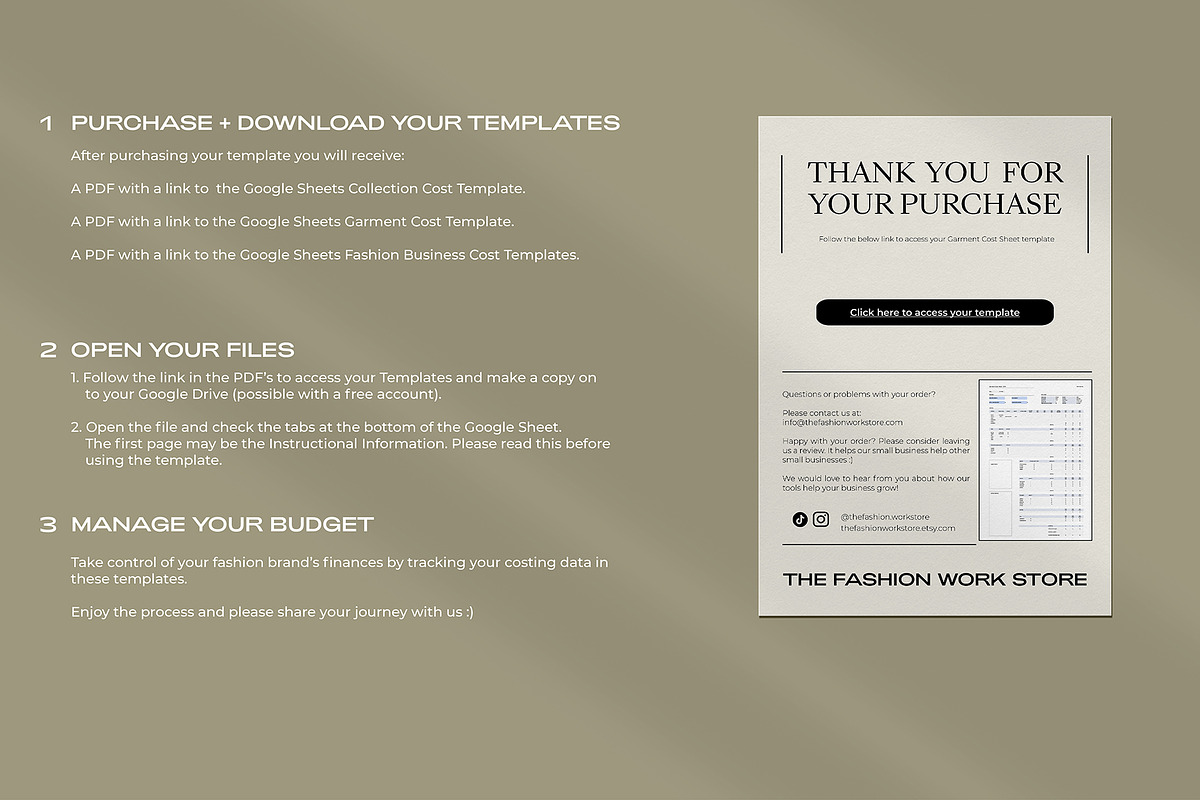 Fashion Costing Template Bundle, a Templates & Theme by The Fashion Work Store (Photo 5 of 5)