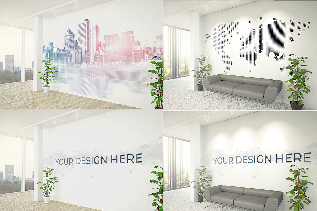 Office Wall Decoration Mockup Set, a Print Template by McLittle Stock (Photo 10 of 10)