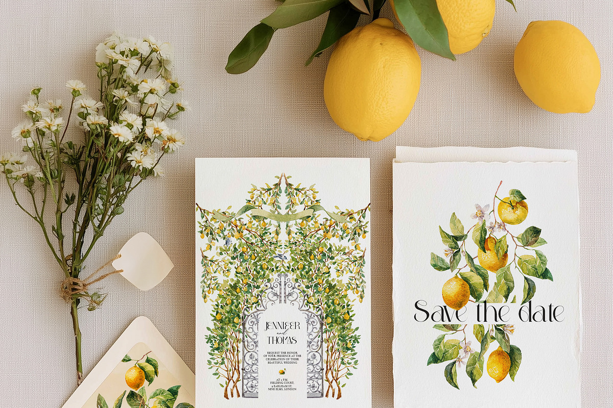 Mediterranean Citrus Garden clipart, a Decorative Illustration by Pamyatka Shop (Photo 4 of 14)