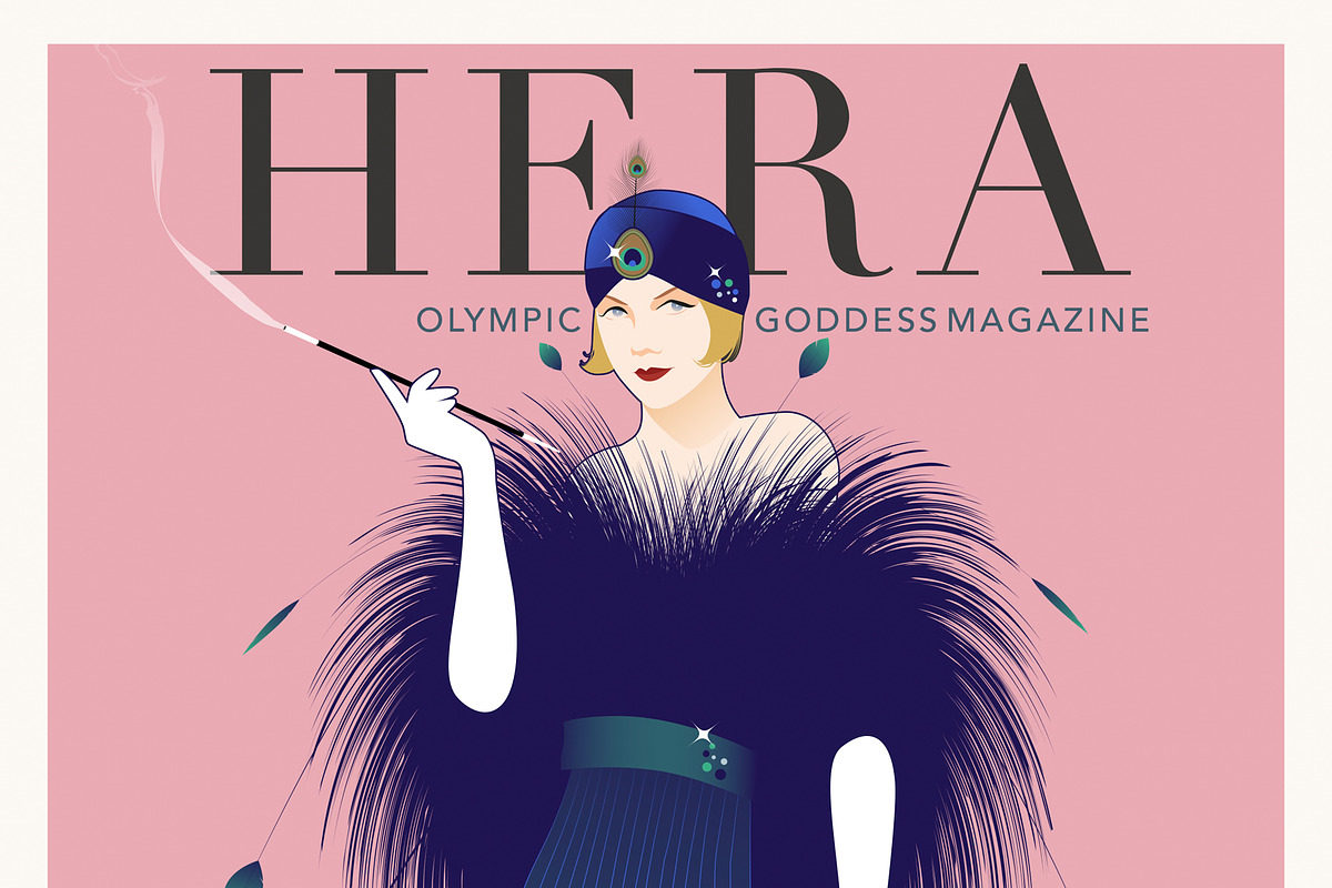 Olympus Goddesses Magazine, a Decorative Illustration by La Inspiratriz (Photo 2 of 7)