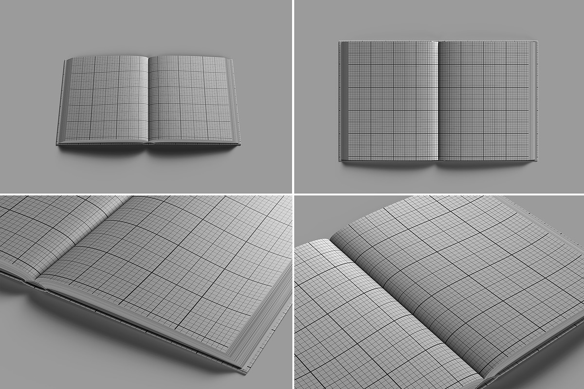Letter Size Book Mockup - 8 views, a Books & Magazine Mockup by Illusiongraphic (Photo 15 of 24)
