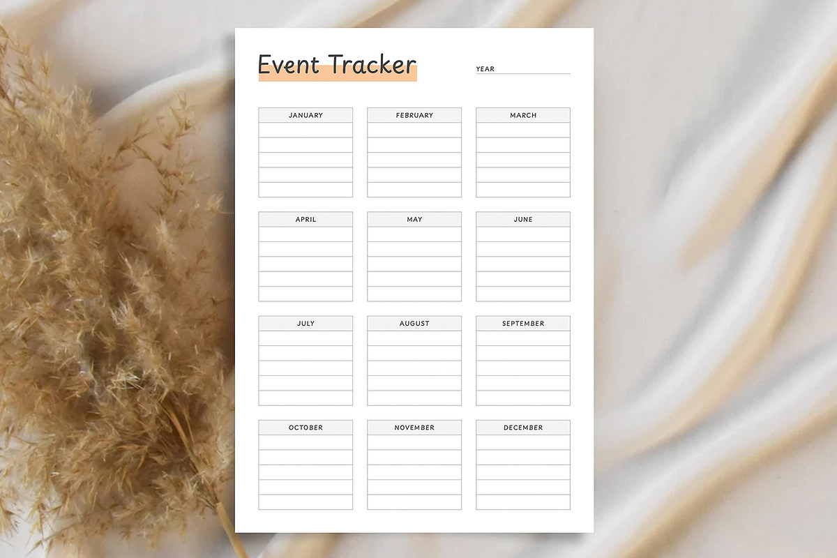 Event Tracker, a Stationery Template by DesignDevisers (Photo 2 of 10)