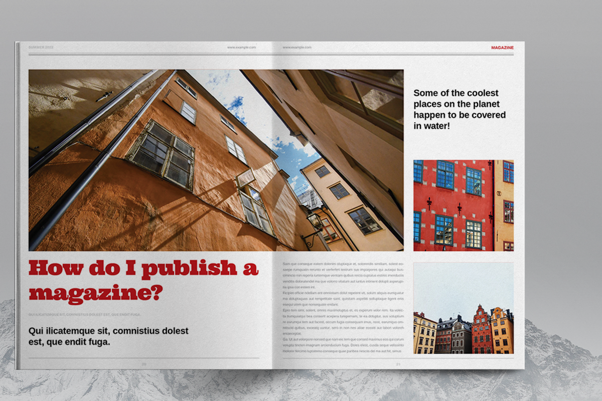 Red Lifestyle Magazine Layout