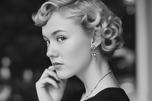 Black and White Vintage Woman Style, a Beauty & Fashion Photo by k.tay