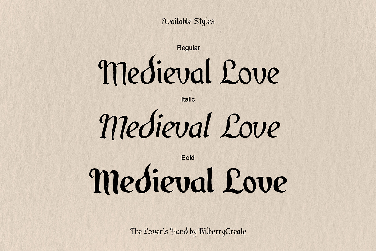 The Lover’s Hand Font Family, a Handwritten Font by BilberryCreates (Photo 2 of 20)