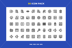 Audio edition icons, an Outline Icon by Wencory