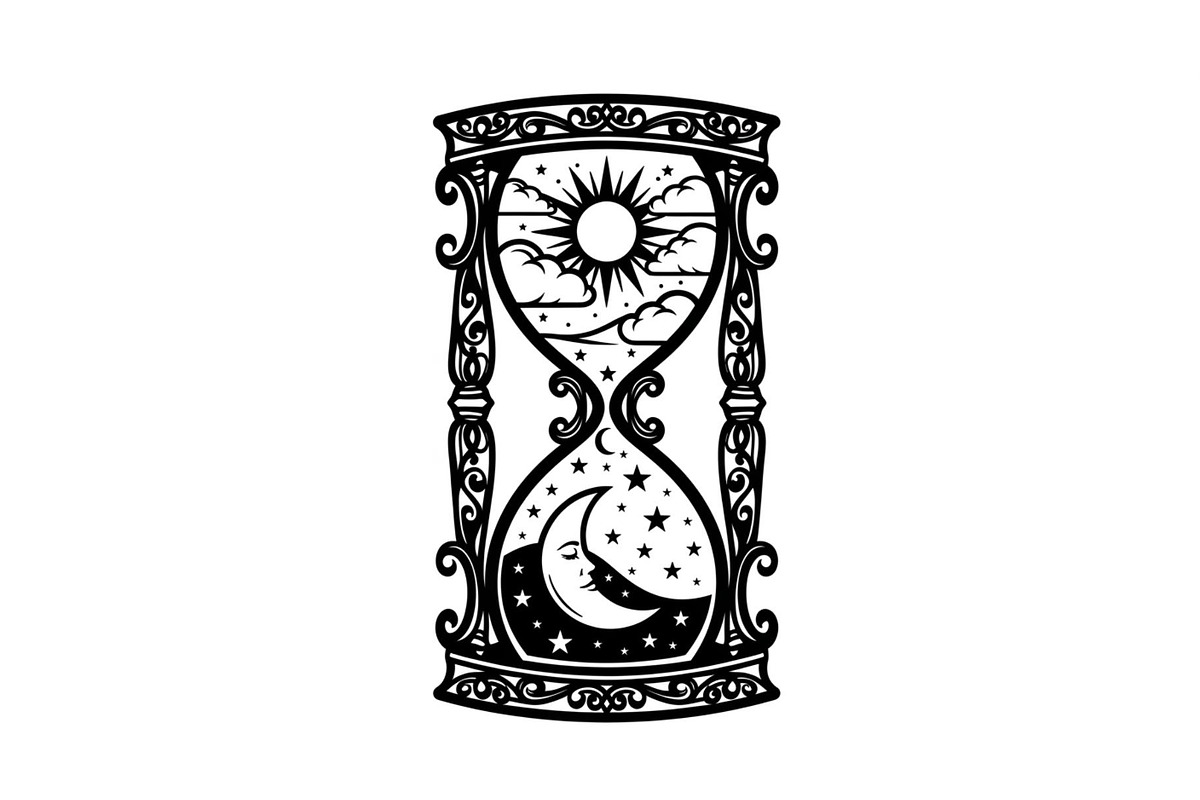 Celestial Sun Moon Hourglass Bundle, an Illustration by Gaye Art (Photo 4 of 31)