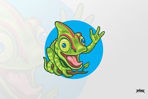 Cartoon Chameleon Vector