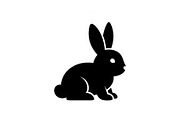 Cute Rabbit Silhouette Vector Bundle, an Illustration by yasushie (Thumbnail 49 of 51)
