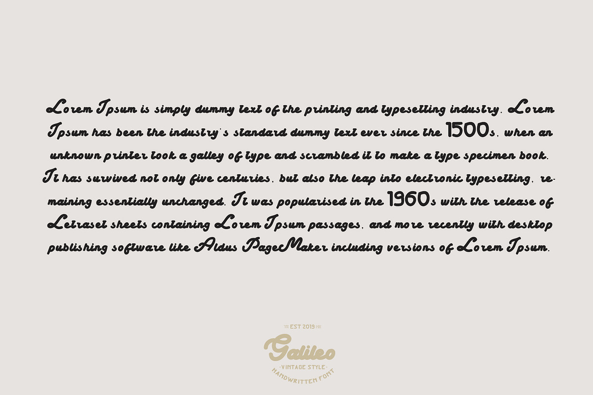 Galileo Vintage Font preview 2