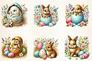 Cute Easter bunny clipart bundle, an Illustration by DreamArtGraphic (Thumbnail 2 of 5)