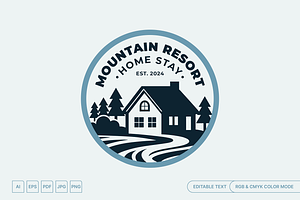 Mountain Resort Badge Logo, a Branding & Logo Template by muhisya