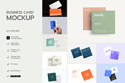 Square Business Card Mockup Bundle, an Advertising Mockup by graphypix (Thumbnail 3 of 14)