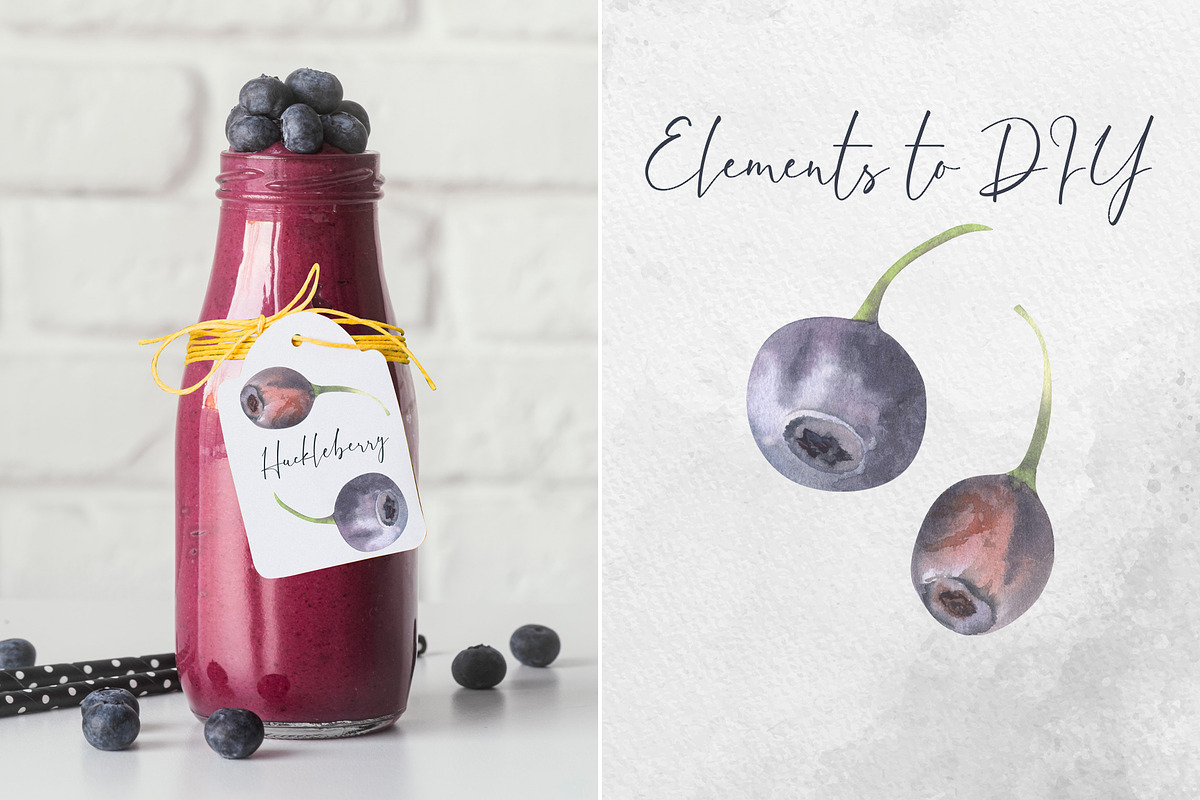 Forest huckleberry berries, a Food Illustration by MsFlaffy (Photo 2 of 11)