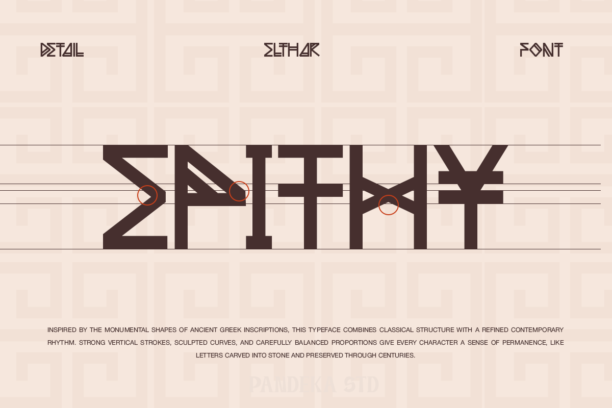 Elthar - Mythology Display Font, a Sans Serif Font by Pandeka Studio (Photo 7 of 9)