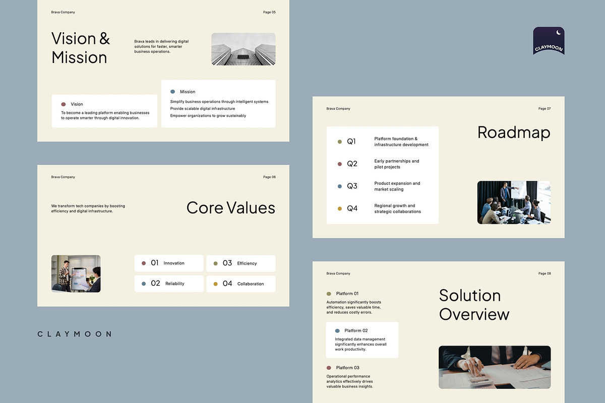 Company Profile & Business Overview, a Presentation Template by Claymoon Lab (Photo 6 of 7)