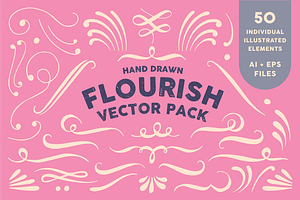 Flourish Illustration Vector Pack, a Decorative Illustration by Soph Rowe