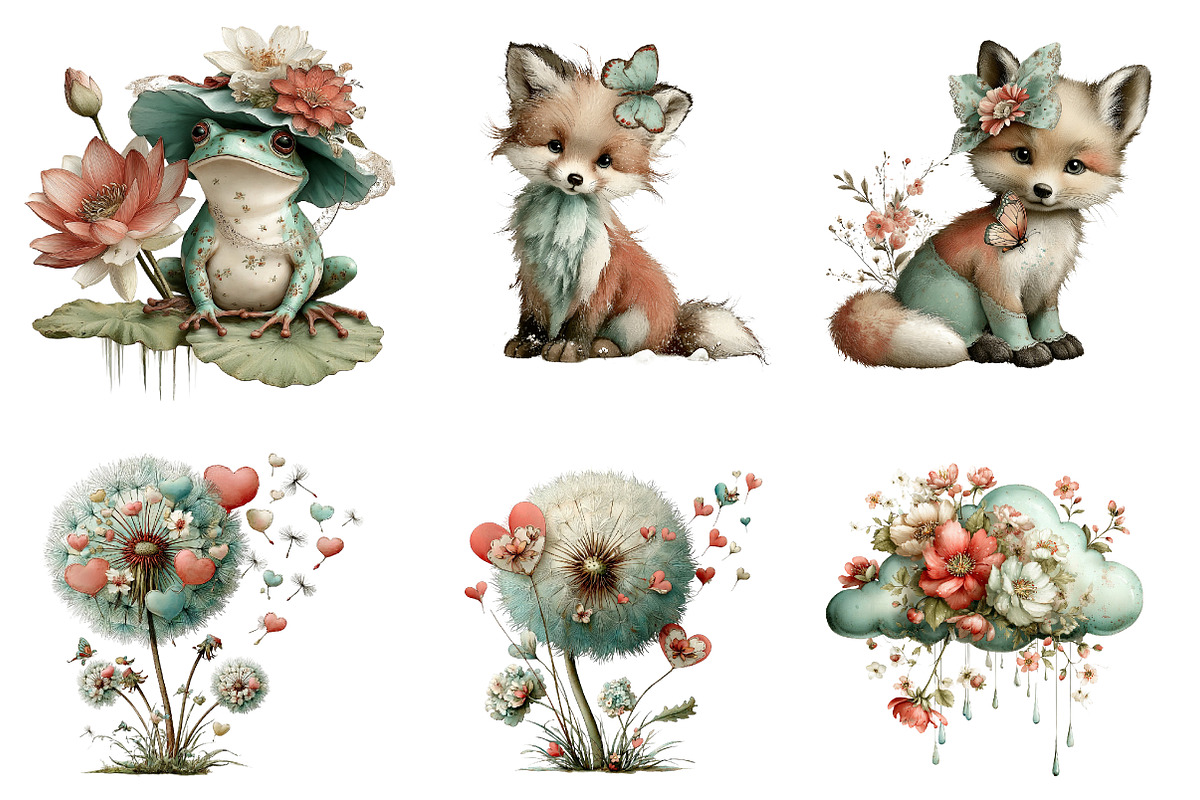 Whimsical Spring Clipart, an Illustration by CreationArt (Photo 4 of 7)