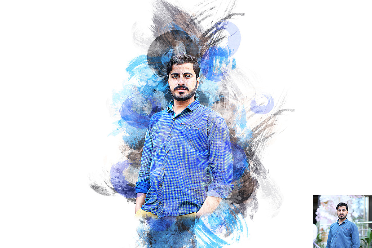 Watercolor Canvas Photoshop Action, an Action Add-On by Studio Retouch (Photo 4 of 11)