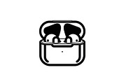 50 Wireless Earbuds Silhouette Icon, an Illustration by abu67222 (Thumbnail 4 of 51)