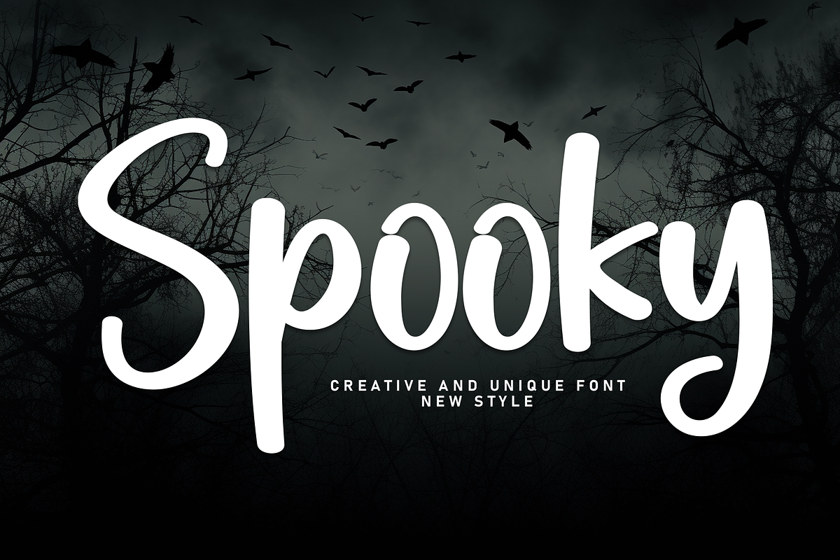 Spooky | Script Font, a Script Font by Scratchones (Photo 1 of 8)