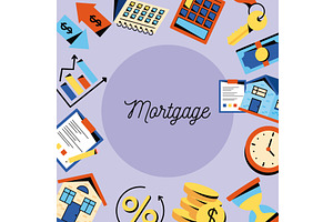 mortgage and loans frame, an Object Illustration by studiogstock