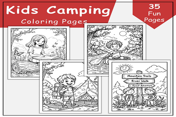 Camping Adventure Coloring Pages