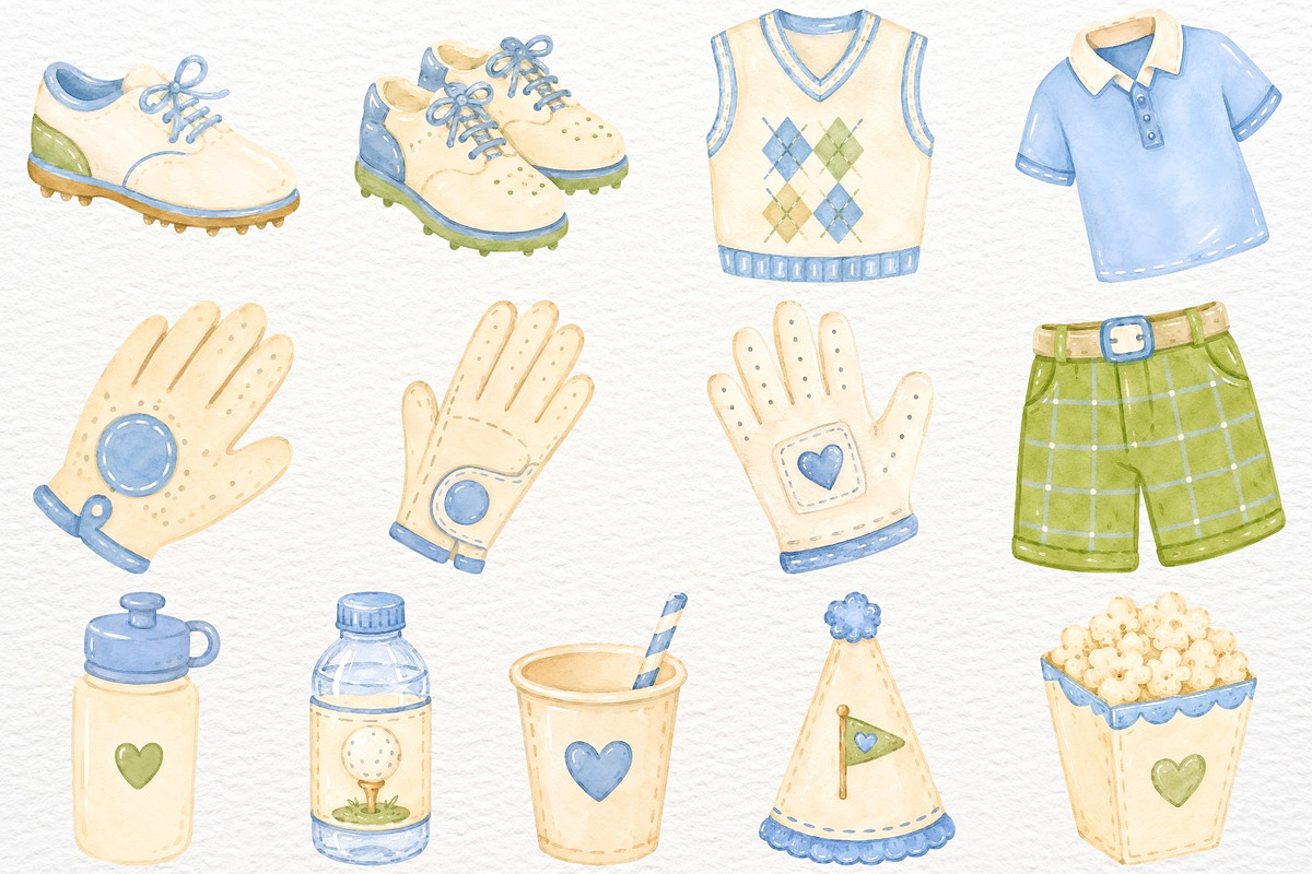 Golf Baby Shower Clipart PNG Animals, a Sport Illustration by SugarCloudStudioArt (Photo 5 of 9)