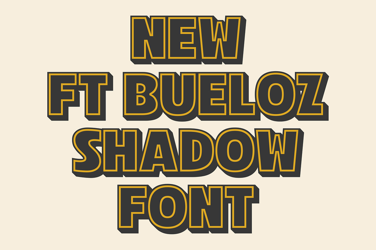 Ft Bueloz | Shadow Font, a Sans Serif Font by Fateh.Lab (Photo 2 of 12)