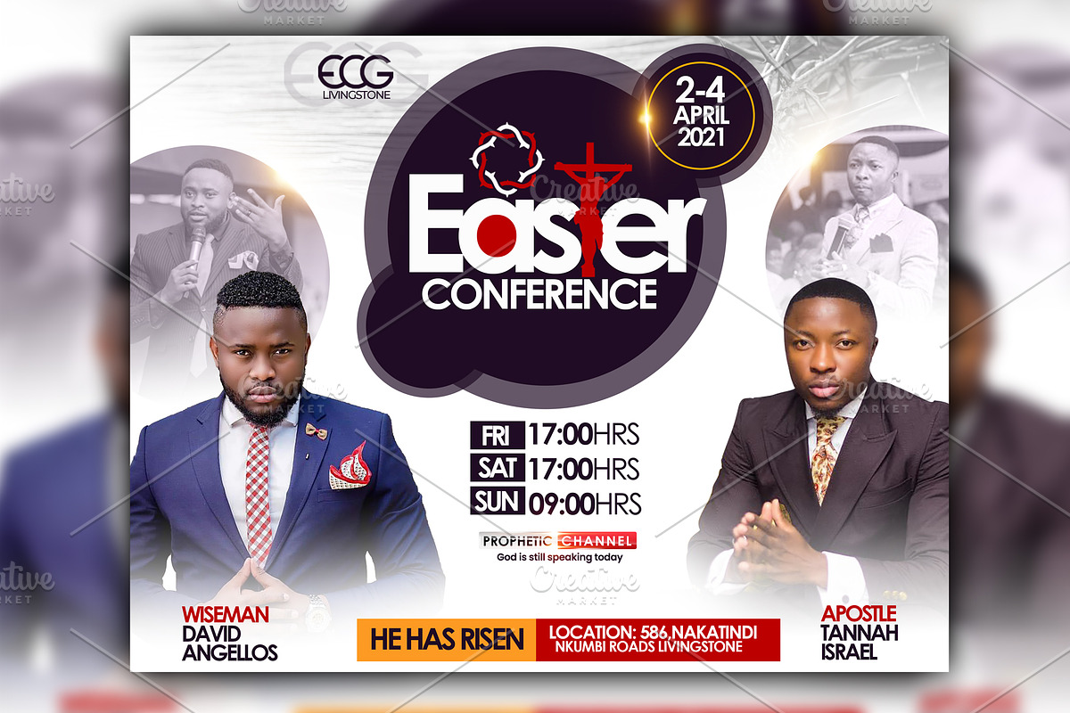 Easter conference church PSD