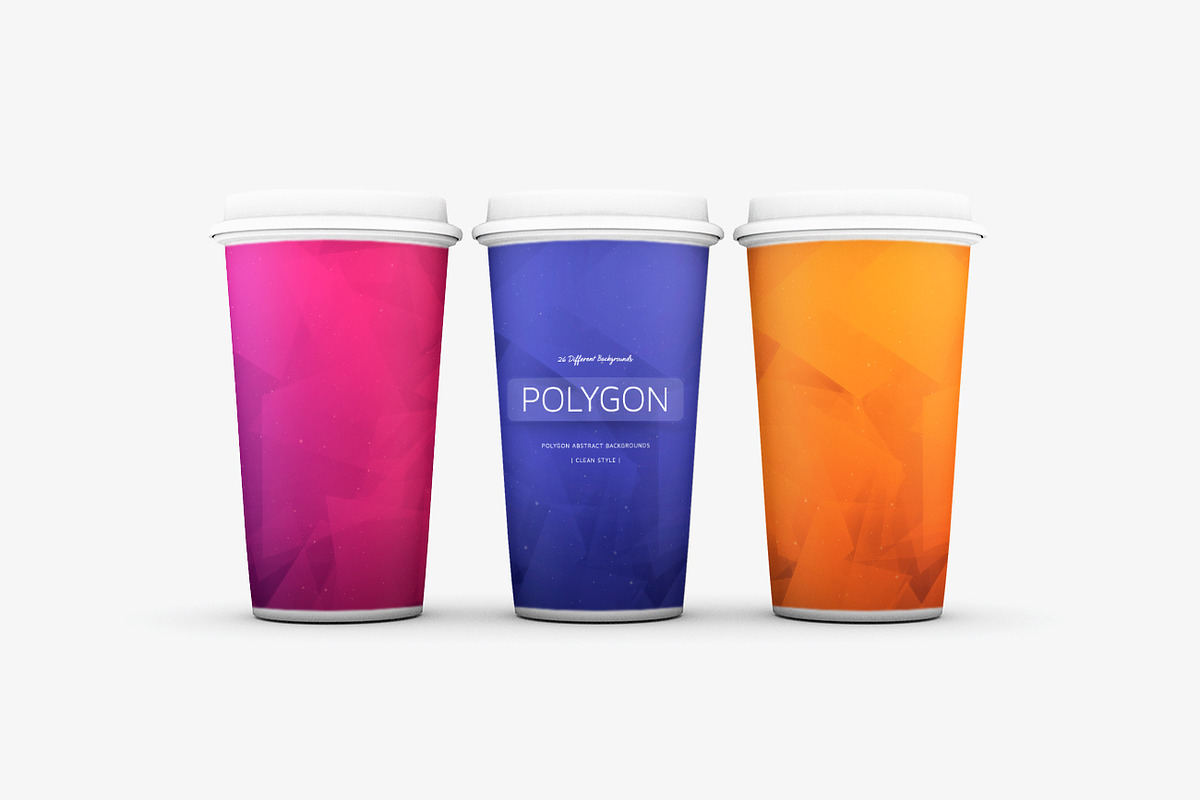 +25 Polygon Colorful Backgrounds v2, a Background Graphic by BIBIART (Photo 3 of 8)