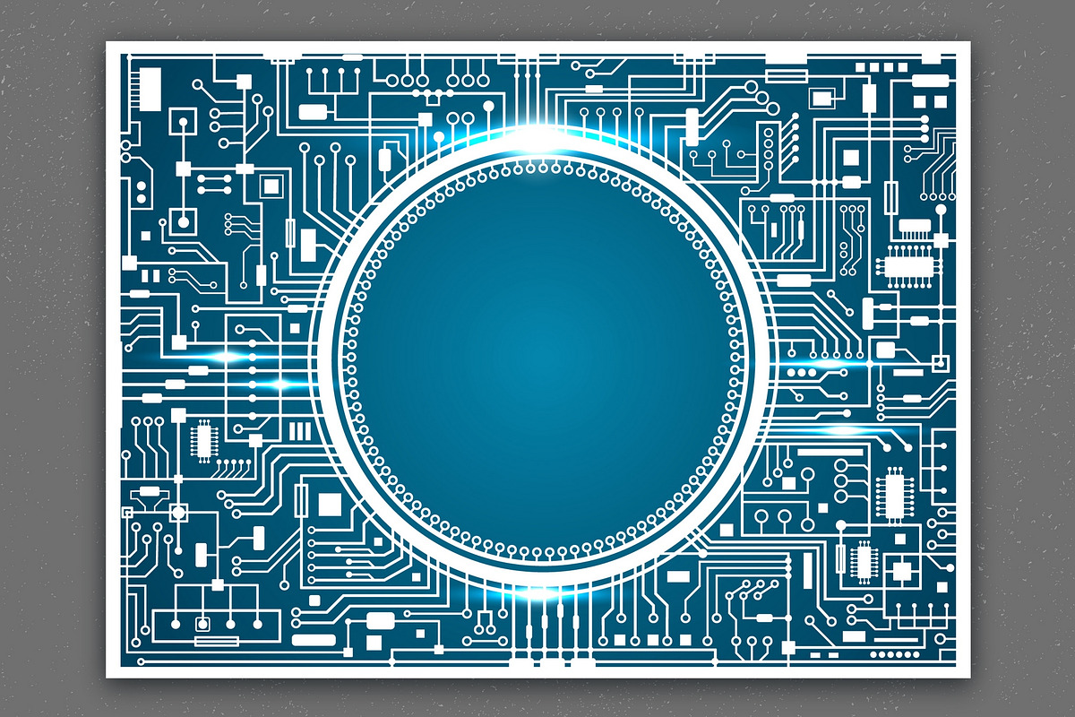 IT Christmas card with snowflake, a Technology Illustration by MSA-Graphics (Photo 2 of 5)