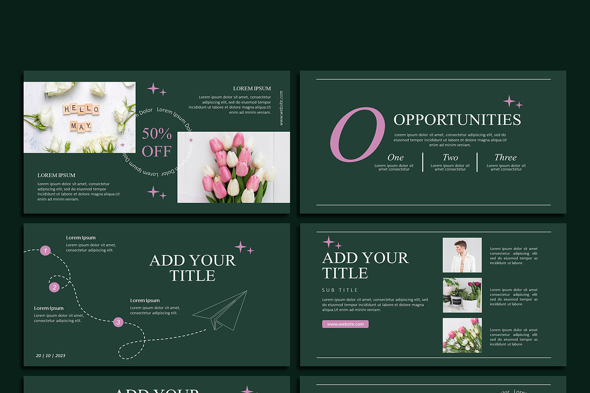 Flower Powerpoint Template, a Presentation Template by SKY CREATION (Photo 4 of 6)